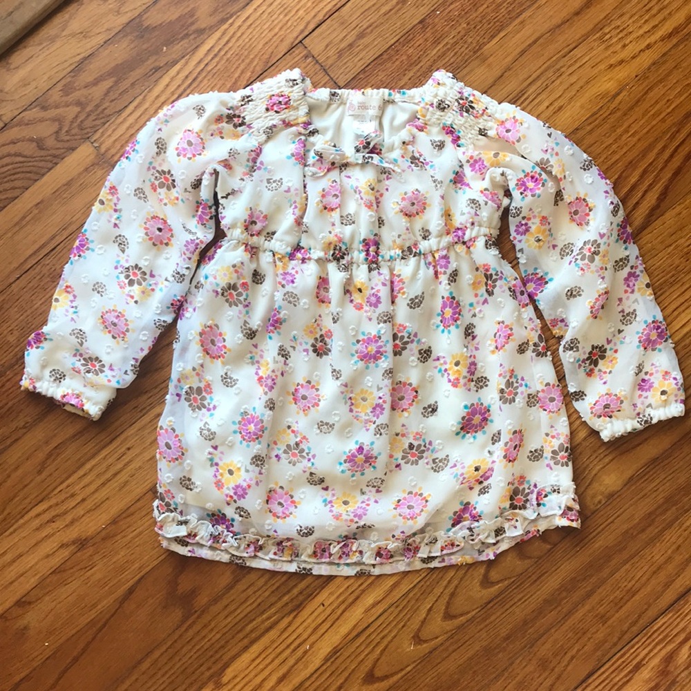 Baby Route 66 3T floral lined tunic or dress